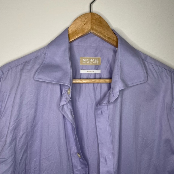 ✿ Michael Kors Lilac Purple Button Down L - Picture 2 of 2